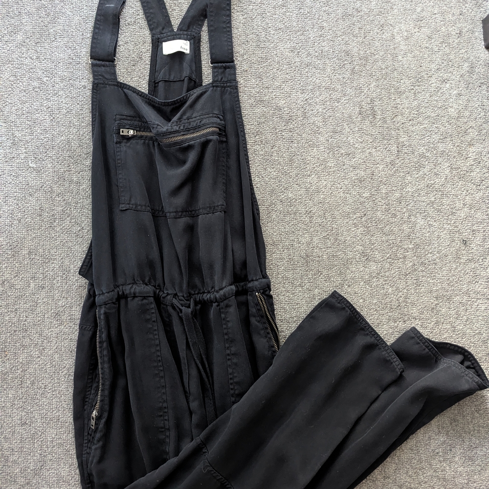 Wilfred Black Overalls with Front Pocket